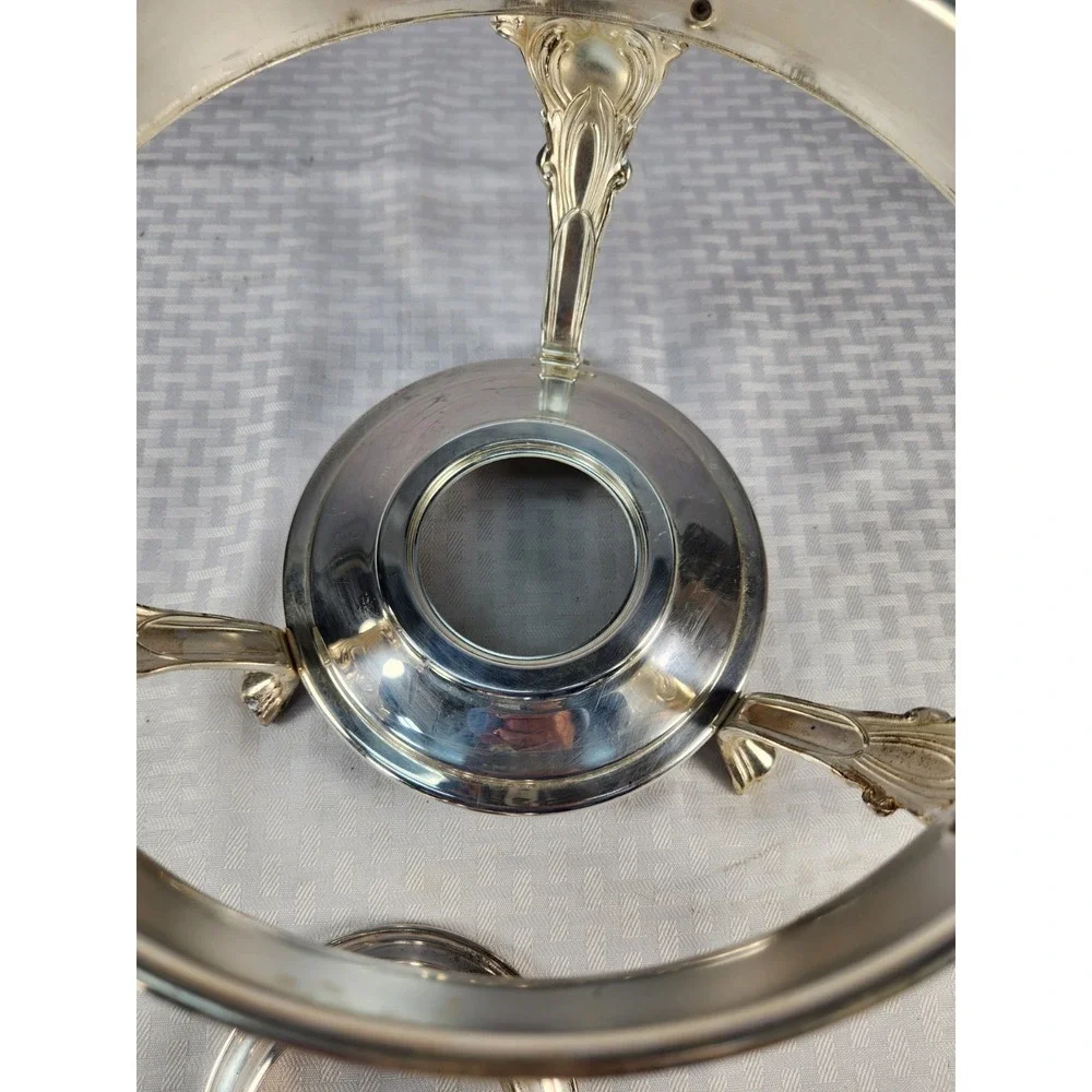 Vintage FB Rogers Silver Plated Chafing Dish Stand Ornate Classic Elegance